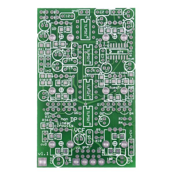 DP Filter - Transistor/Diode Ladder VCF PCB | NonLinear Circuits