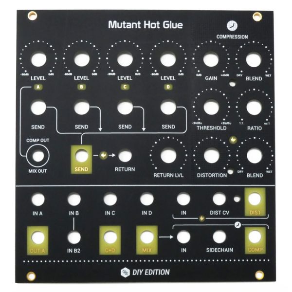Mutant Hot Glue Black Panel | HexInverter Electronique