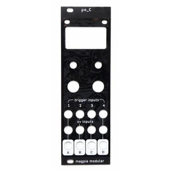 uOC - 8hp Ornament + Crime Panel (Black) | MagPie Modular