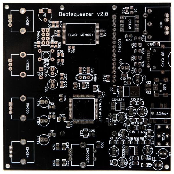 The BeatSqueezer V2 Sample Player PCB