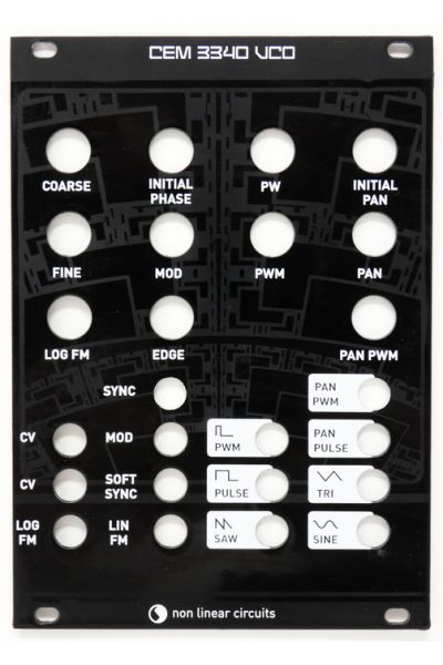 CEM3340 VCO - Panel (Black) - Nonlinear Circuits NLC | Magpie 