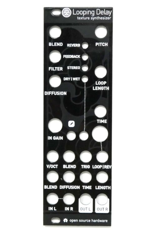 uBurst Looping Delay - 8hp Clouds Panel (Black) | MagPie Modular