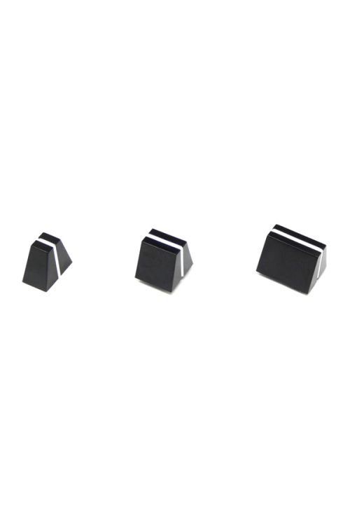 Black/White Angled Slider Caps 1.2x4.0